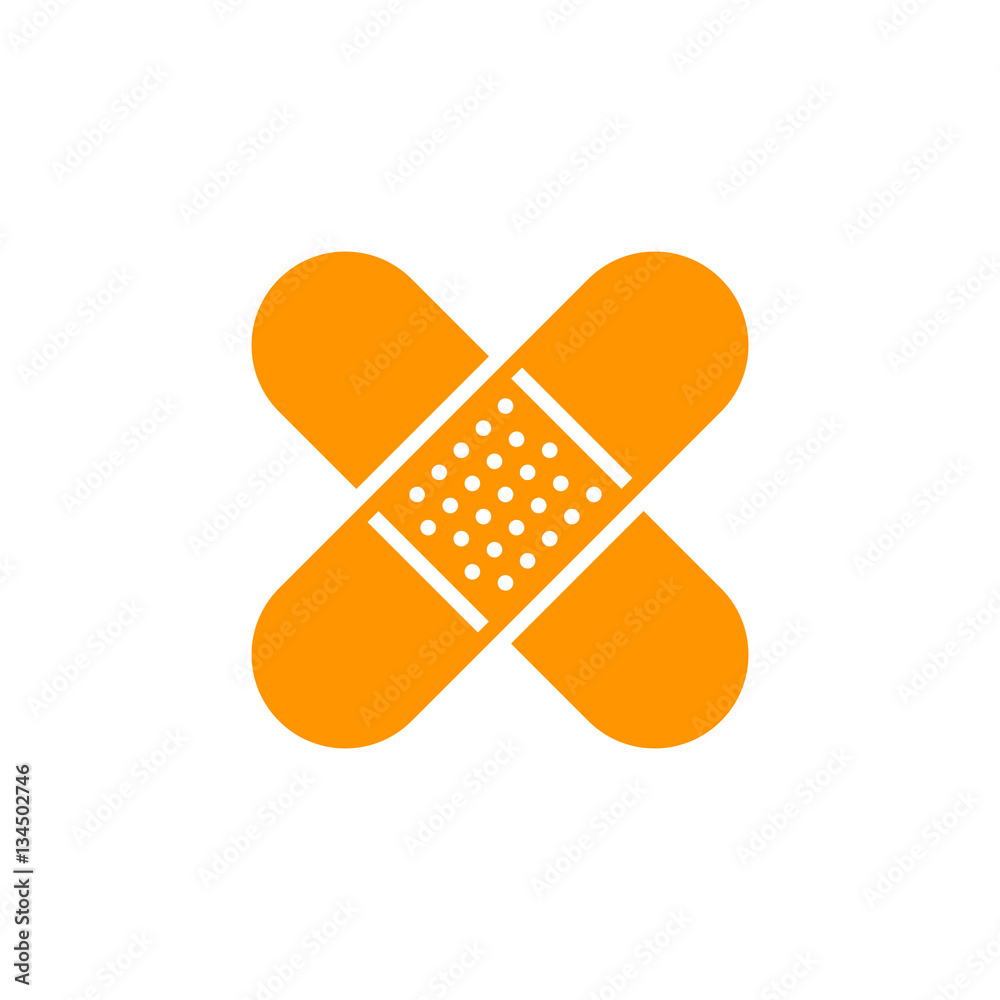 Adhesive plaster icon vector, solid logo illustration, pictogram isolated on white Adhesive plaster icon vector, solid logo illustration, pictogram isolated on white