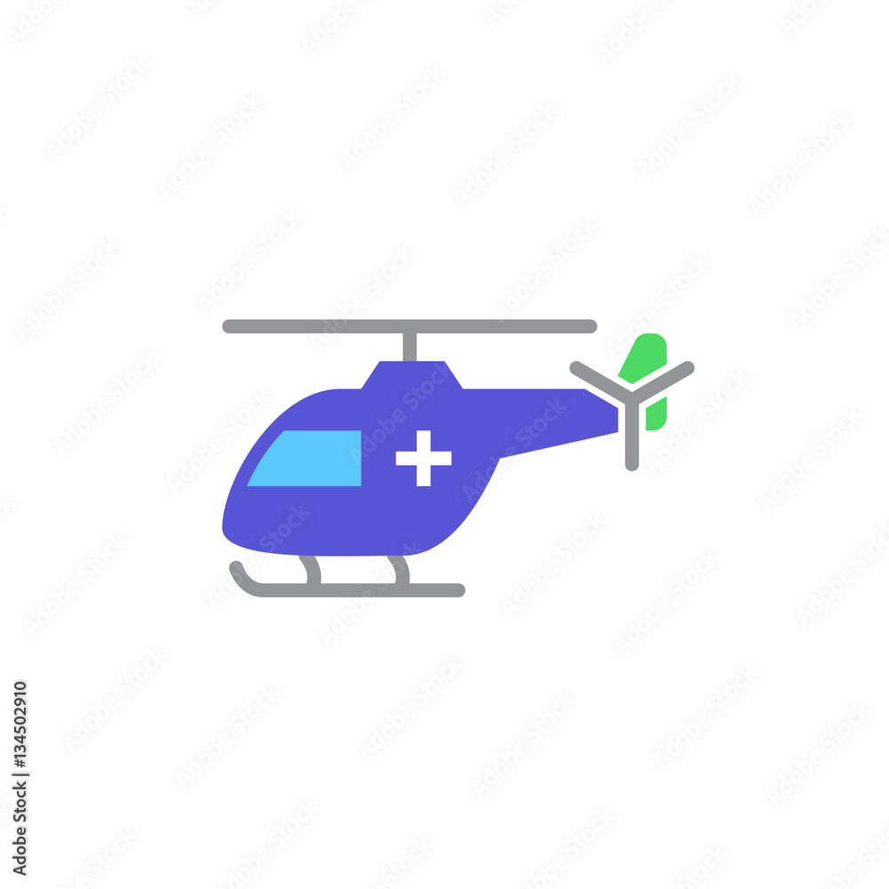 Air Ambulance symbol. helicopter icon vector, solid logo illustration, colorful pictogram isolated on white Air Ambulance symbol. helicopter icon vector, solid logo illustration, colorful pictogram isolated on white