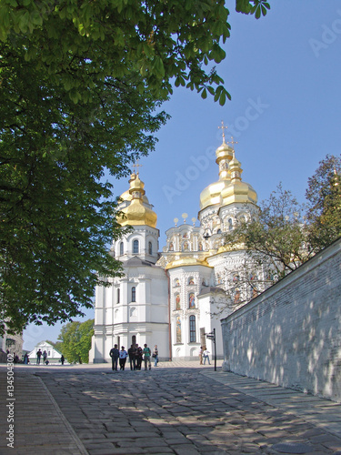 Ukraine. Kiev. Kievo-pechorskaja Lavra. The reconstructed Cathedral of the Dormition photo