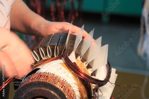 electric motor rotor of stock.