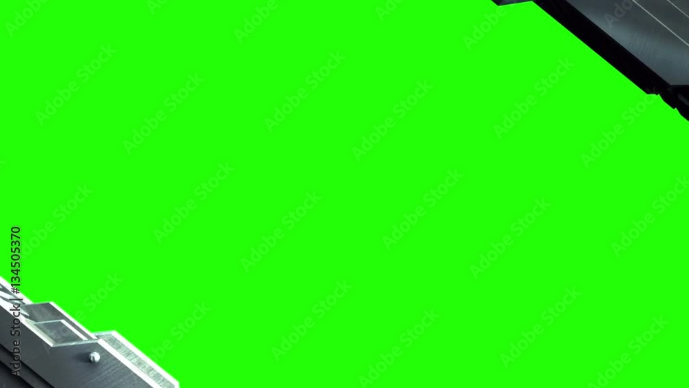 Steel Gate Open and Close. High quality transition video of opening and close two steel gates. Include chroma key and luma masks. Best animation of a transition to Your video.