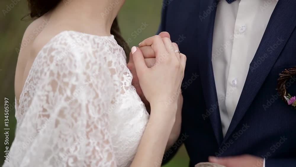 Boy and girl holding hands. Romantic love story Boy and girl holding hands. Romantic love story