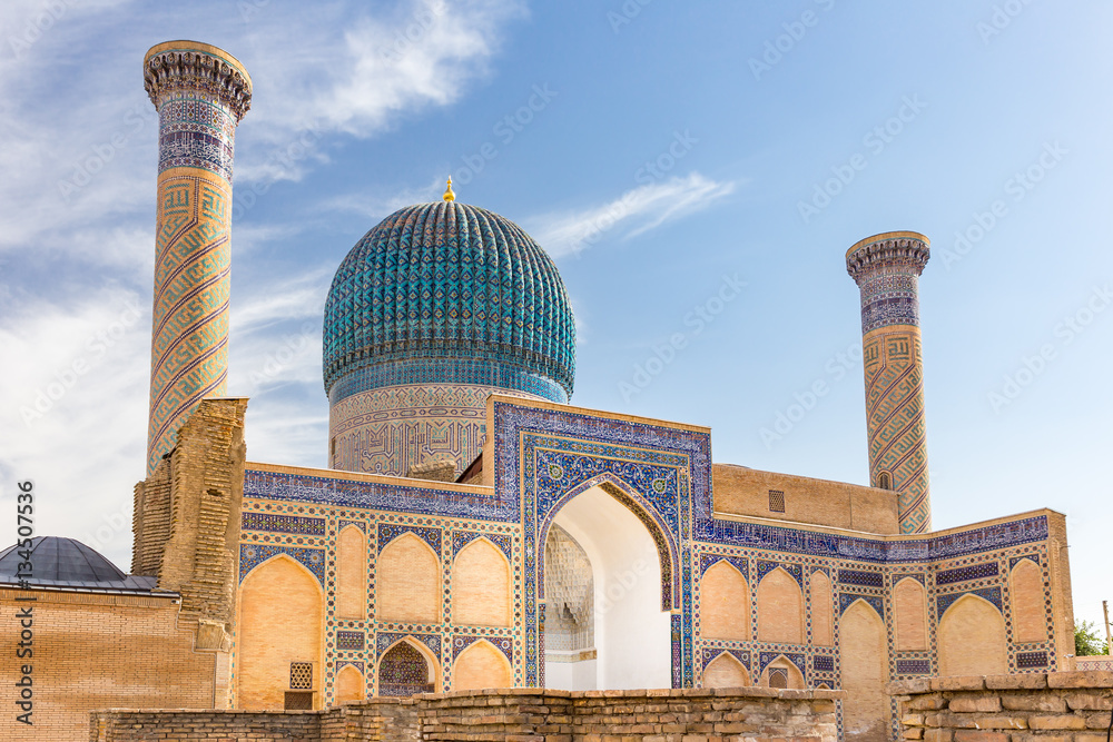 Obraz premium Gur-E Amir Mausoleum, in Samarkand, Uzbekistan