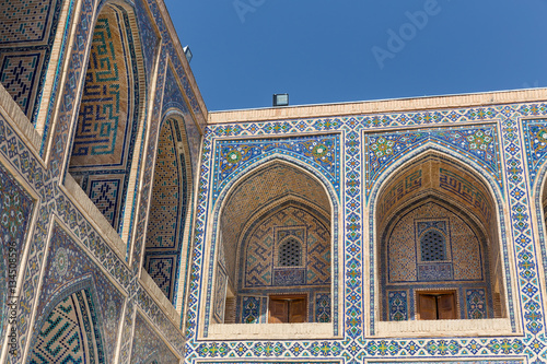 Mosaic in Ulugh Beg Madrasah in Samarkand, Uzbekistan