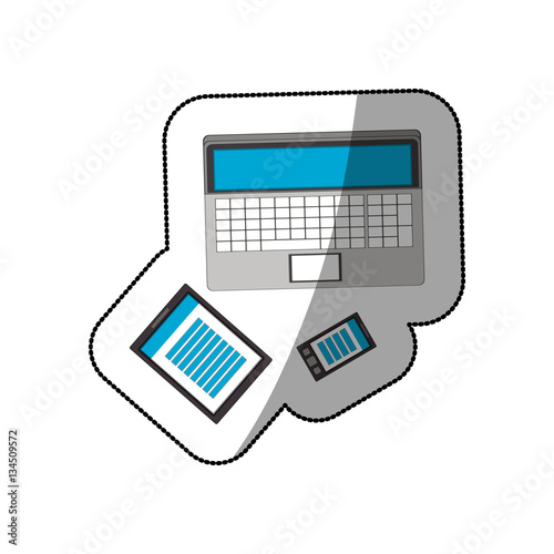 Work and technology concept icon vector illustration graphic design