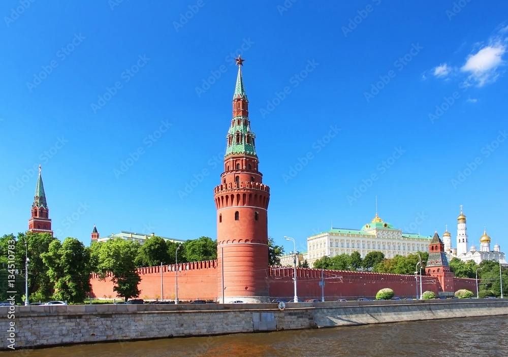 Moscow Kremlin and  river Moskva, Moscow, Russia