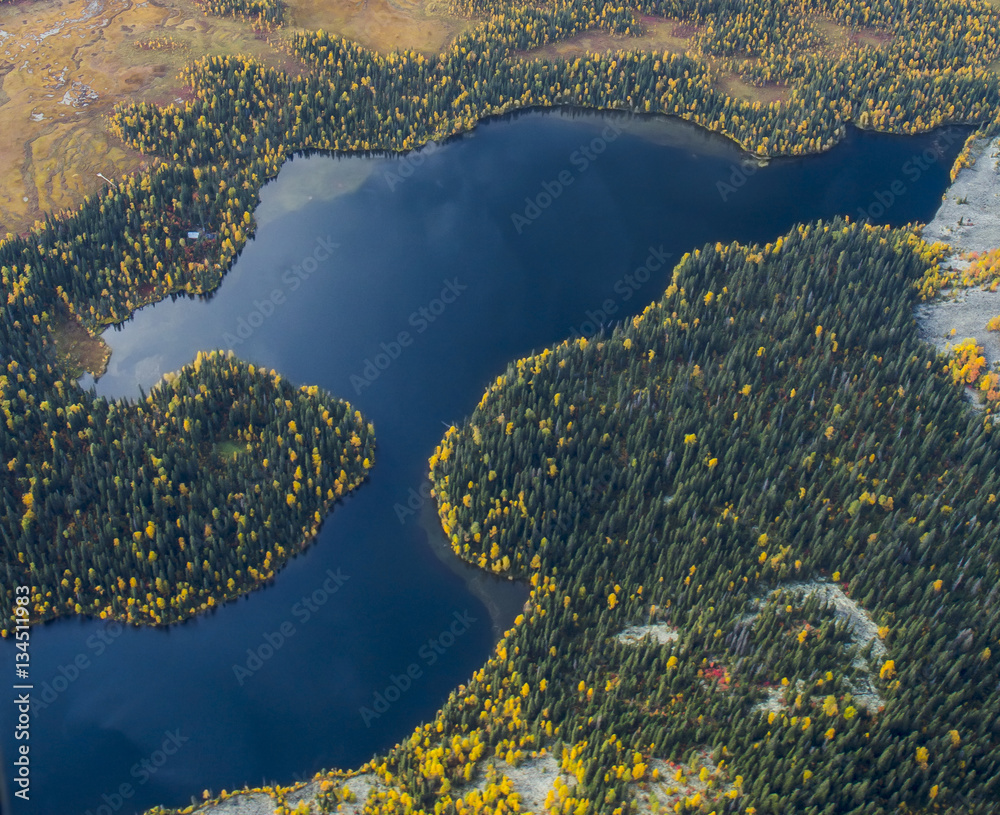 Mountain lake. Subpolar Urals, September