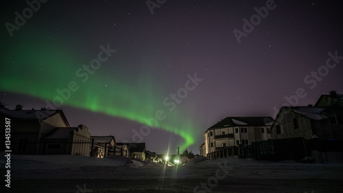 Northern Lights over Petrozavodsk. Karelia