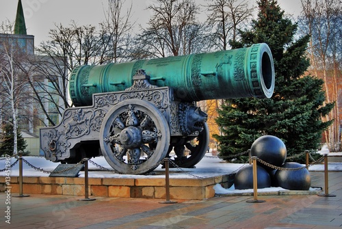 King Cannon in Moscow Kremlin. Color photo.