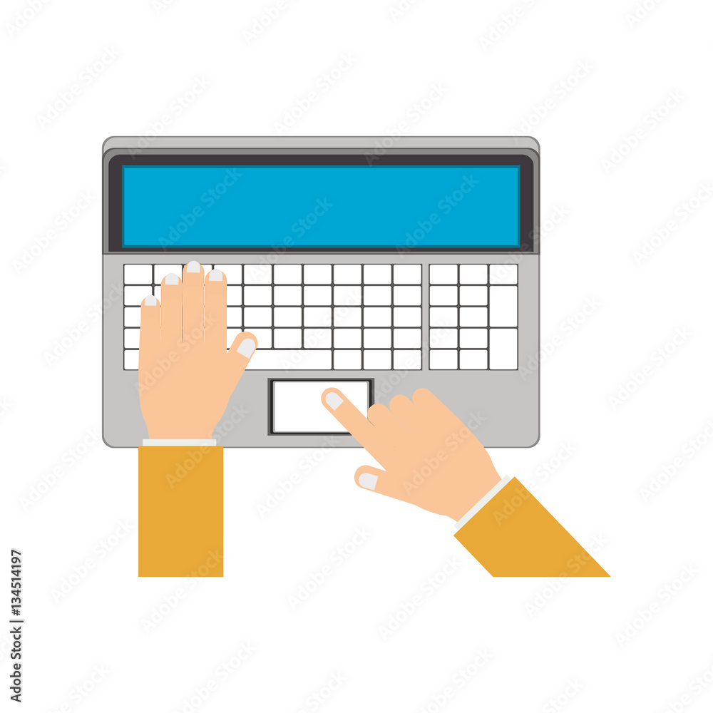 Work and technology concept icon vector illustration graphic design