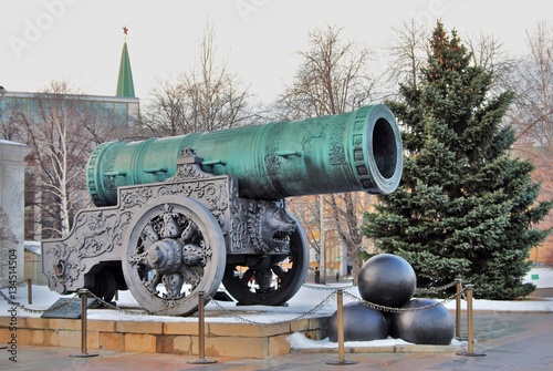 King Cannon in Moscow Kremlin. Color photo.