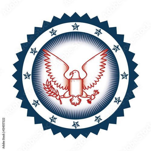 united states of america eagle emblem vector illustration design