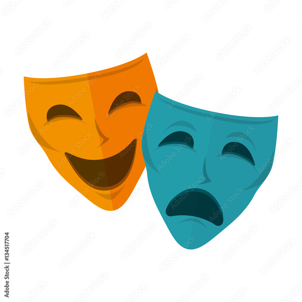 theater mask isolated icon vector illustration design theater mask isolated icon vector illustration design