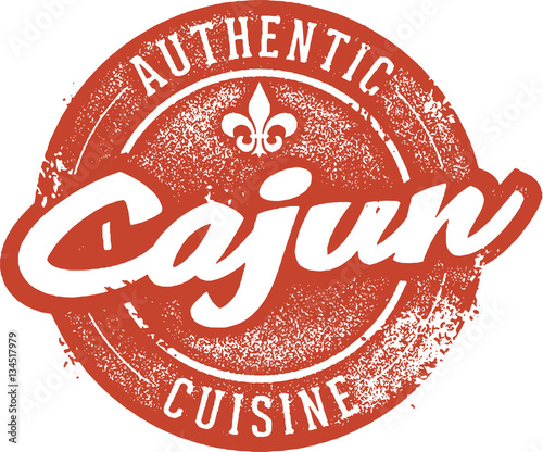 Authentic Cajun Food Menu Stamp photo