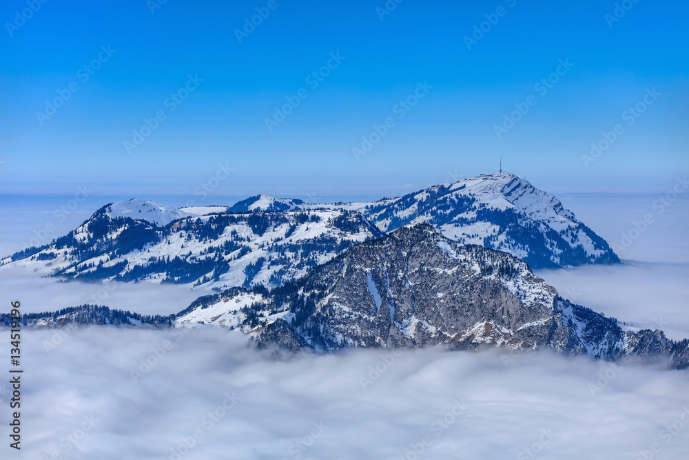 Swiss Alps, view from Mt. Fronalpstock