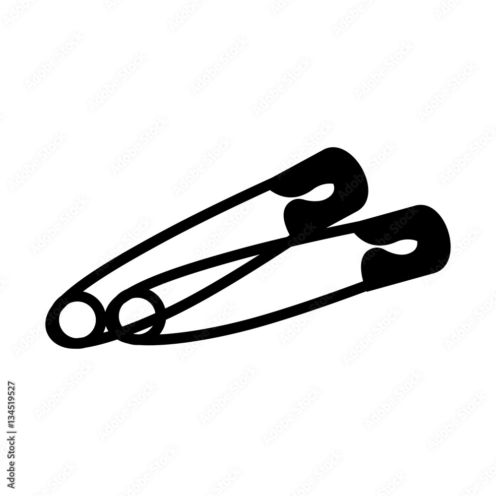metal hooks isolated icon vector illustration design