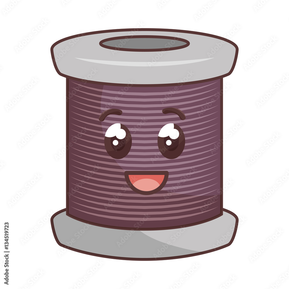 sewing threads comic character isolated icon vector illustration design sewing threads comic character isolated icon vector illustration design