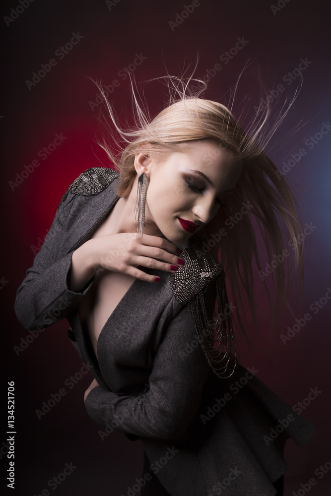 Fabulous young blonde woman with hair in motion Fabulous young blonde woman with hair in motion