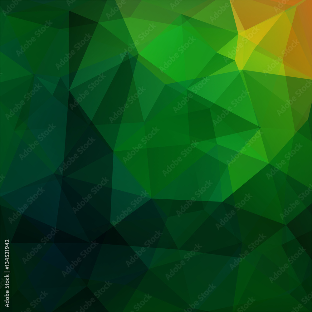 Background of geometric shapes. Green mosaic pattern. Vector EPS 10. Vector illustration