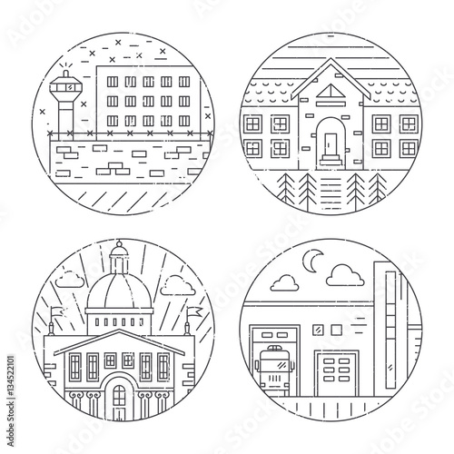 City architecture illustrations