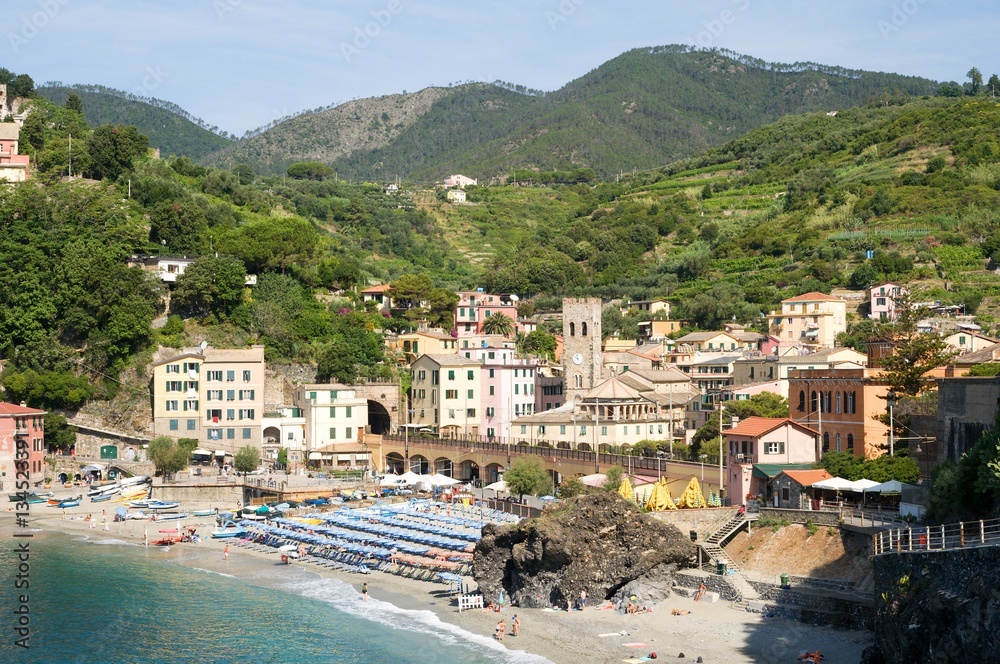 Village Monterosso al Mare in the Cinque Terre, Liguria, Italy 
