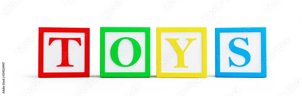 toy blocks on white background. 3d Illustrations toy blocks on white background. 3d Illustrations
