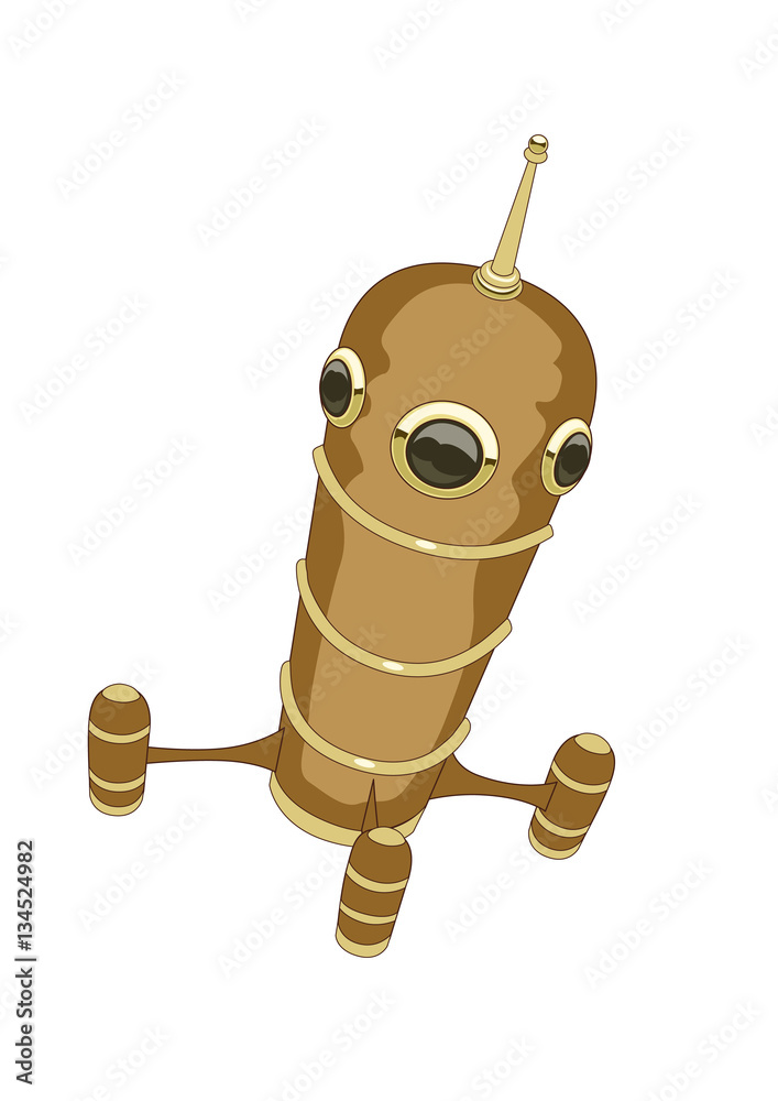 Steam Punk Rockets Steampunk rocket. Cartoon style. aerial view. Vector illustration Stock ...