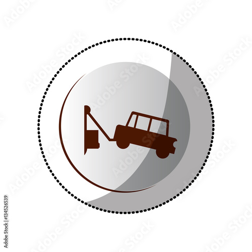 Towing a car icon vector illustration graphic design