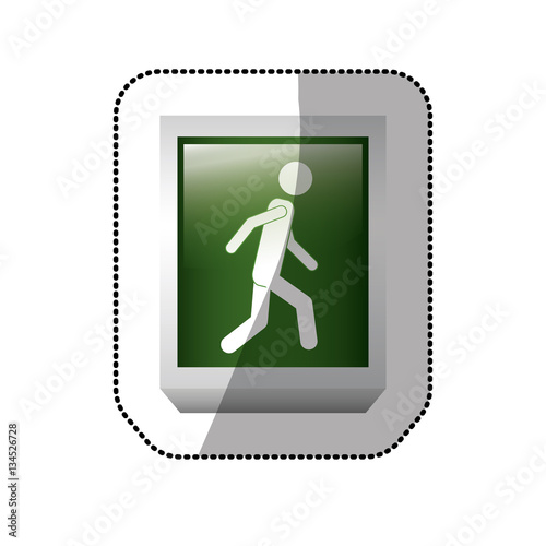 Pedestrian road sign icon vector illustration graphic design