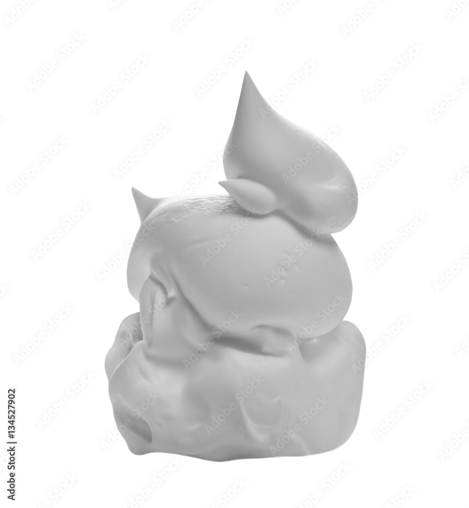 Shave foam isolated on white background Stock Photo | Adobe Stock