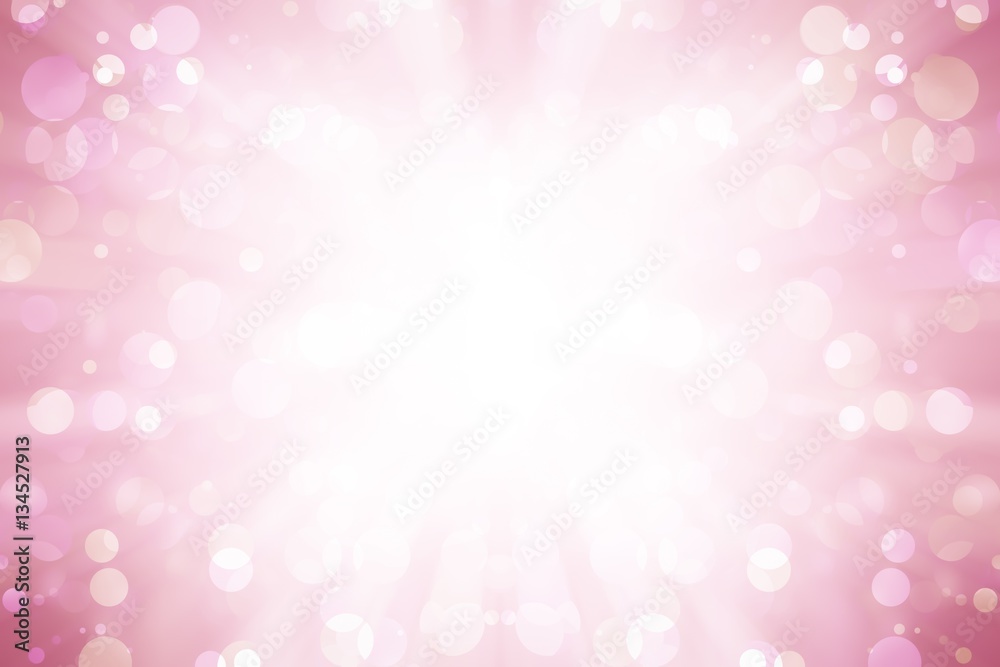 white bokeh blur background / Circle light on pink background / abstract light background white bokeh blur background / Circle light on pink background / abstract light background