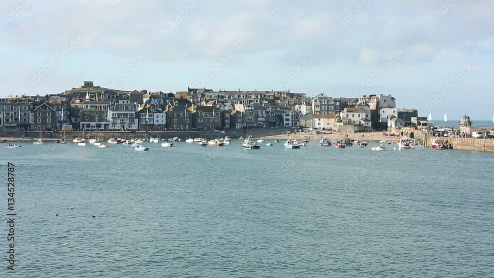Medieval seaside town in Cornwall, England Medieval seaside town in Cornwall, England
