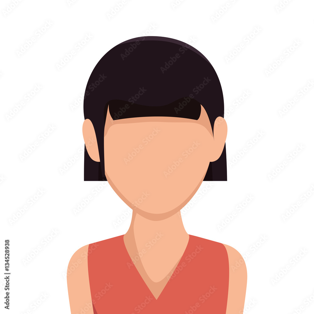 woman avatar character isolated icon vector illustration design