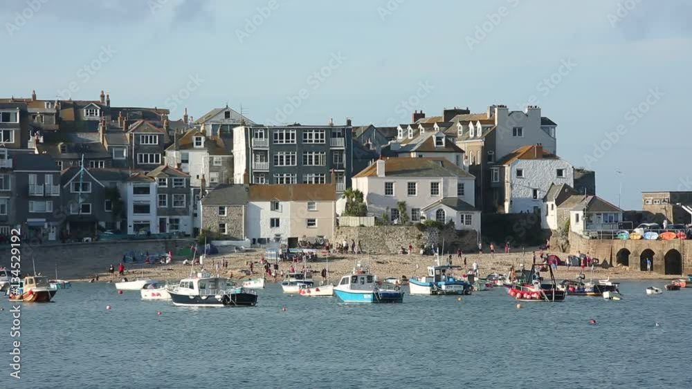 Traditional coastal town in England: St Ives, Cornwall Traditional coastal town in England: St Ives, Cornwall