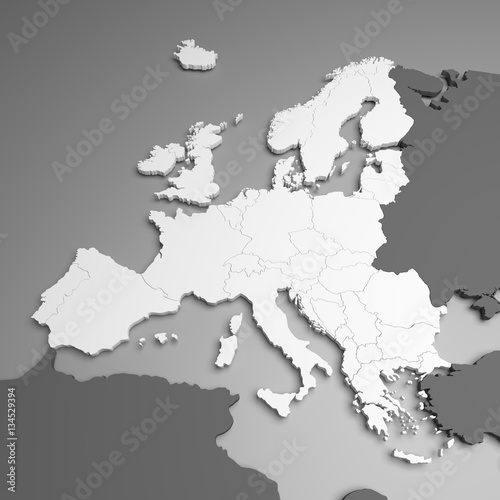 3D Europe map © Maxim Malevich