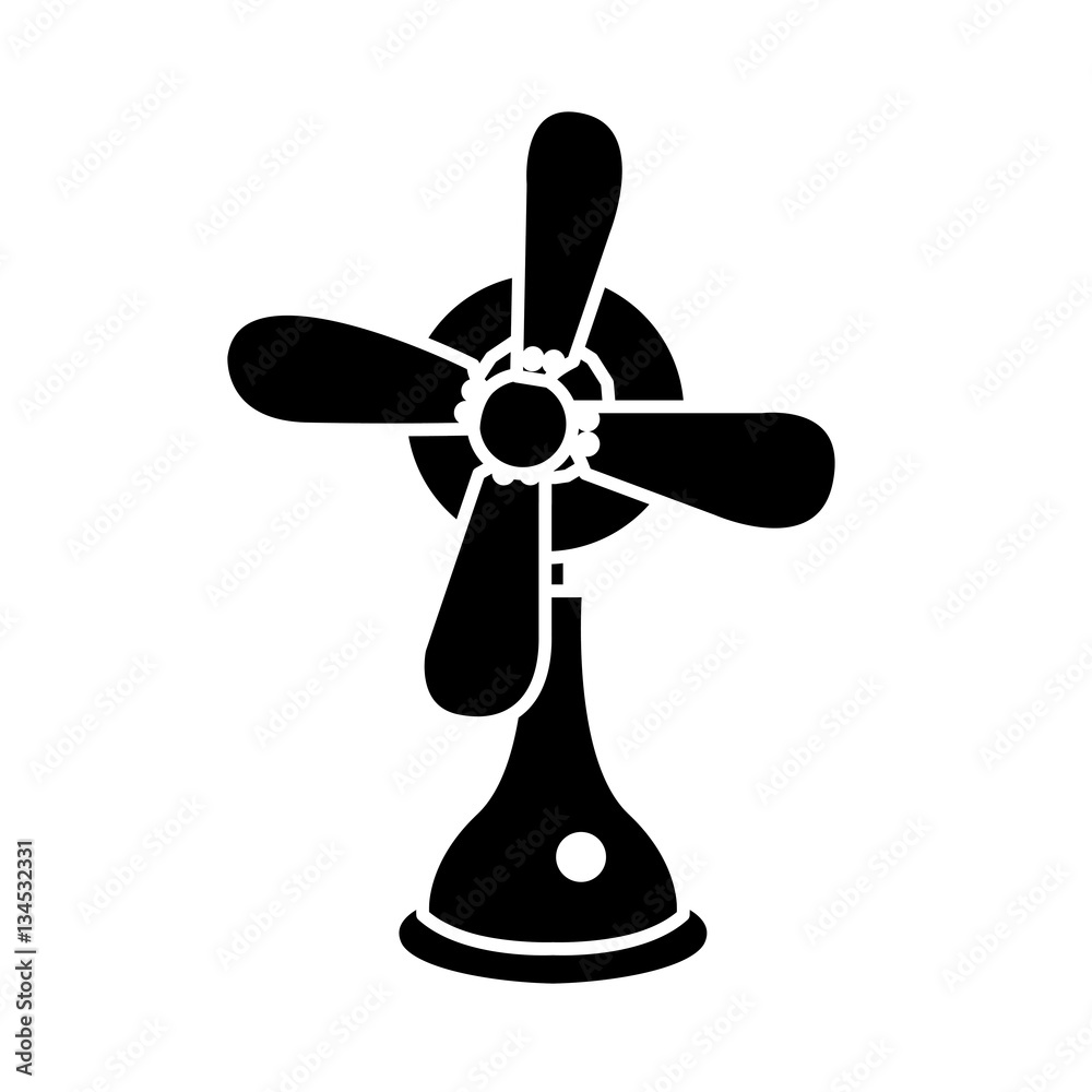 Isolated fan icon on a white background, Vector illustration Isolated fan icon on a white background, Vector illustration