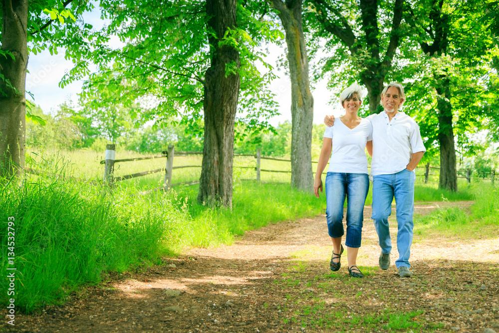 Senior Couple Taking A Walk