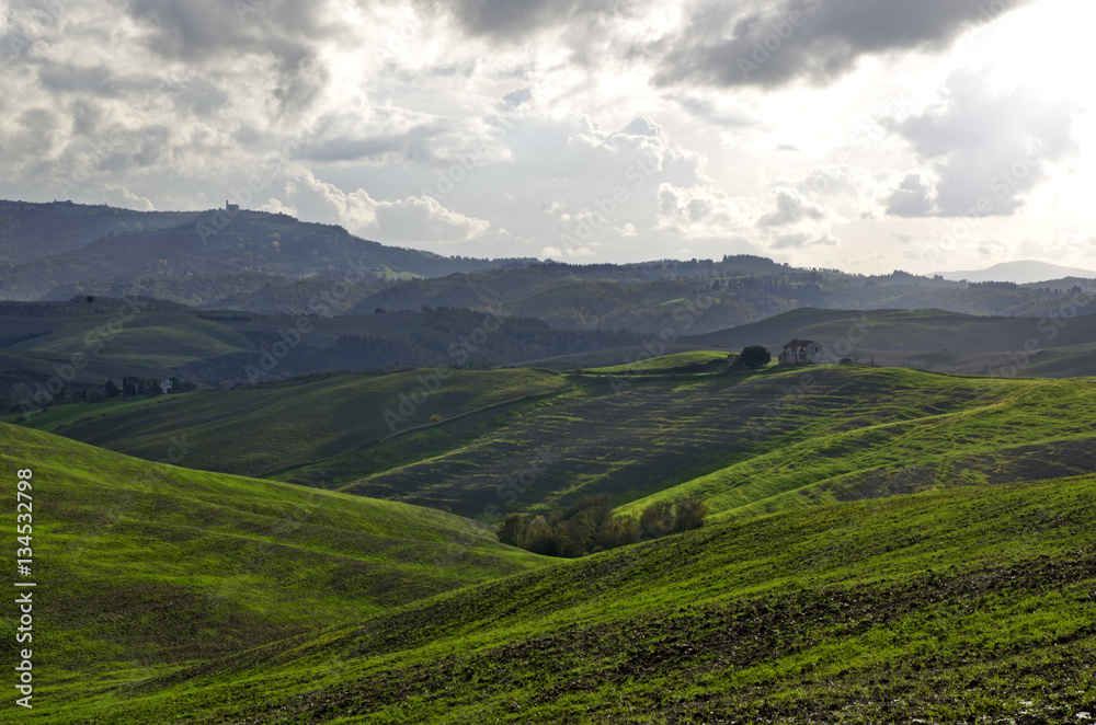 Panoramic view whit in Tuscany
