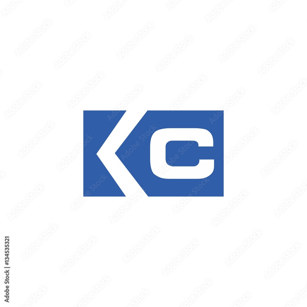 KC Initial Letter on Square Logo Vector KC Initial Letter on Square Logo Vector