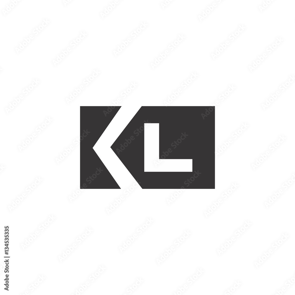 KL Initial Letter on Square Logo Vector KL Initial Letter on Square Logo Vector