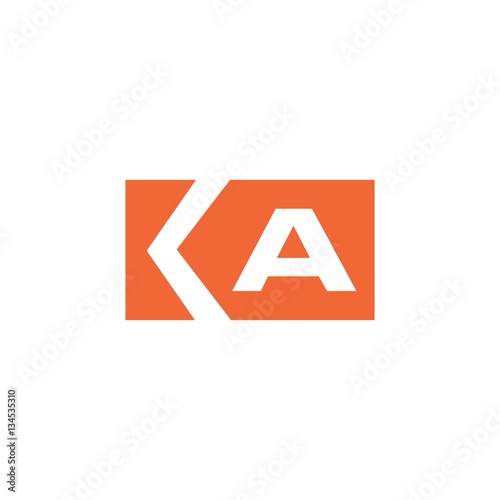 Free Download KA Initial Letter on Square Logo Vector - GFXLoad
