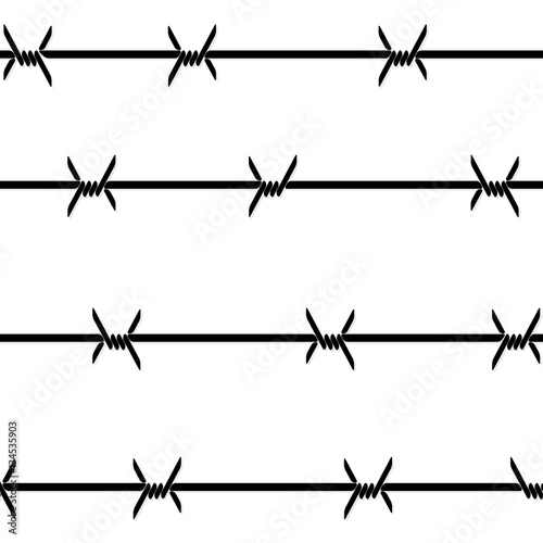 Barbed wire. Vector