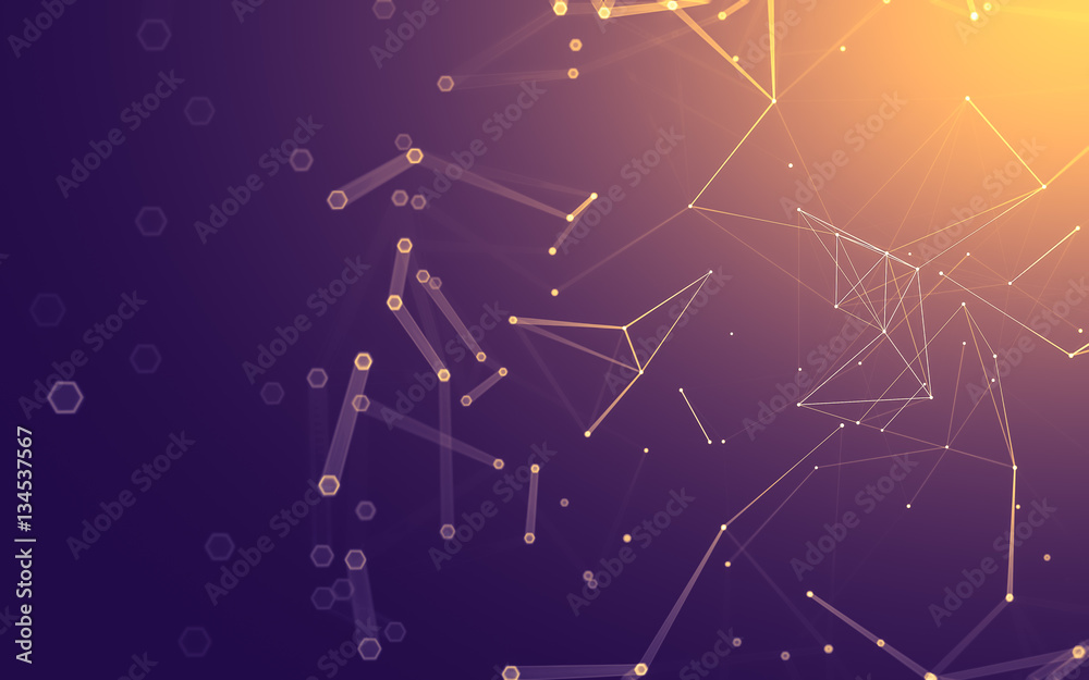 Abstract polygonal space low poly dark background, 3d rendering Abstract polygonal space low poly dark background, 3d rendering