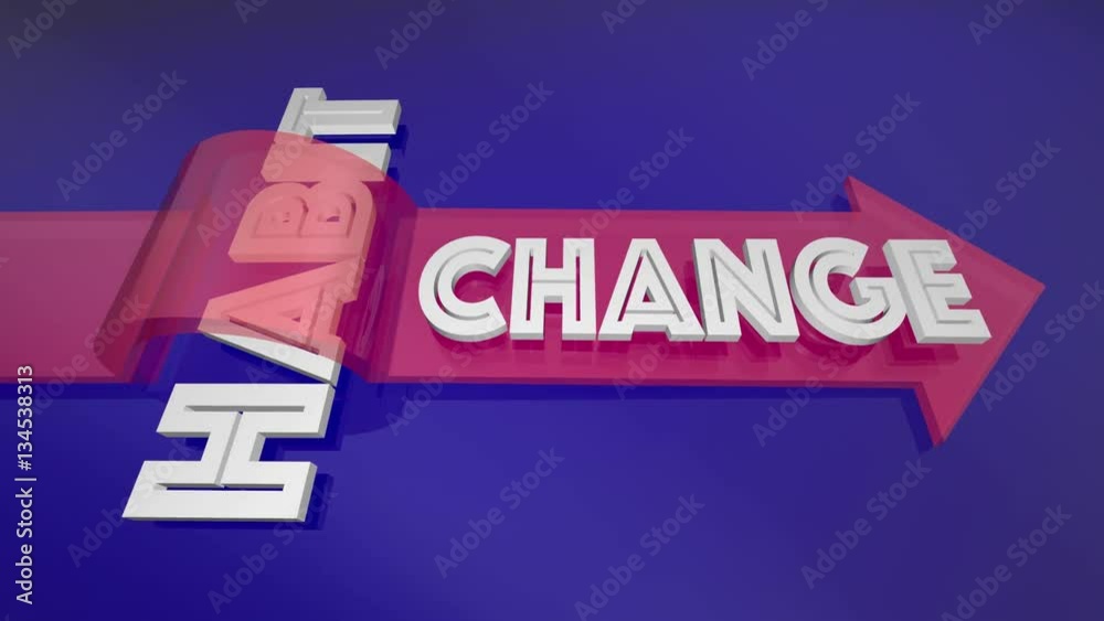 Change Old Bad Habit Improve New Lifestyle Arrow Over Word 3d Animation Change Old Bad Habit Improve New Lifestyle Arrow Over Word 3d Animation