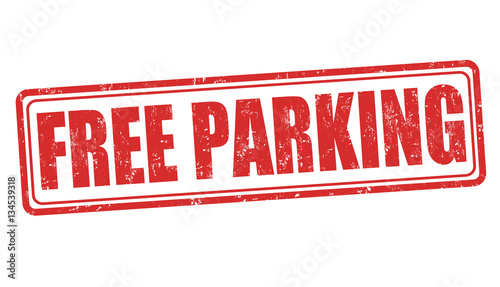 Free parking sign or stamp