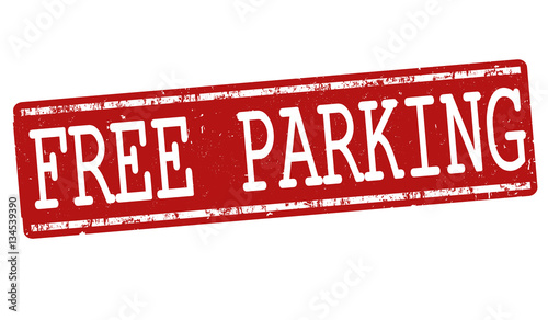 Free parking sign or stamp