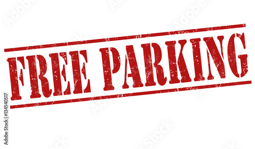 Free parking sign or stamp