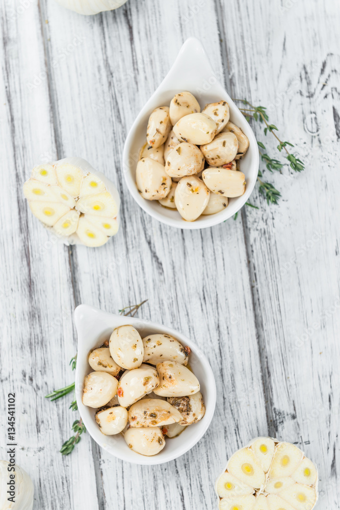 Fototapeta premium Portion of Preserved Garlic