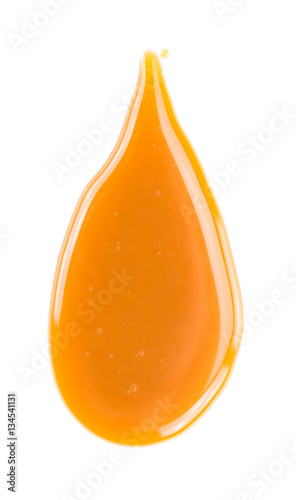 Portion of Caramel Sauce on a slate slab