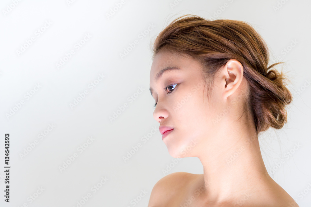 beauty image of young girl lighting form below, half latina and half asian beauty image of young girl lighting form below, half latina and half asian